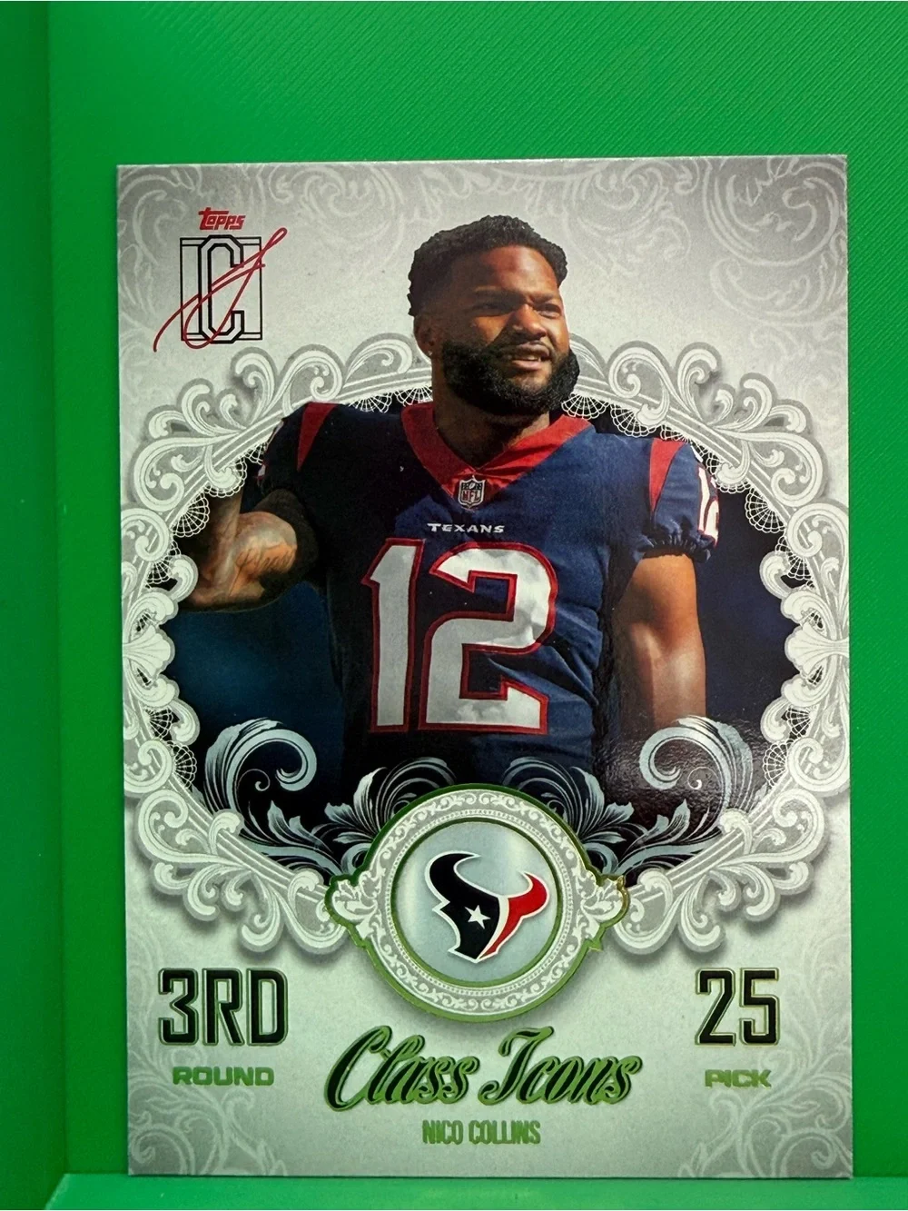 Topps Houston Texans Blue Red Nico Collins Trading Card